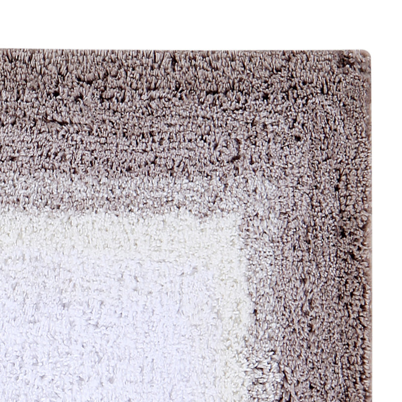 Orme 100% Cotton Tufted Bath Rug with Non-Slip Backing, Machine Washable, Ultra Soft & Absorbent Bath Mat, 24" Square, Beige