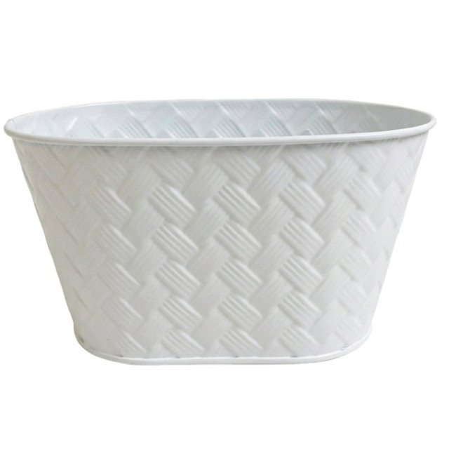 Woven White Pattern Bucket