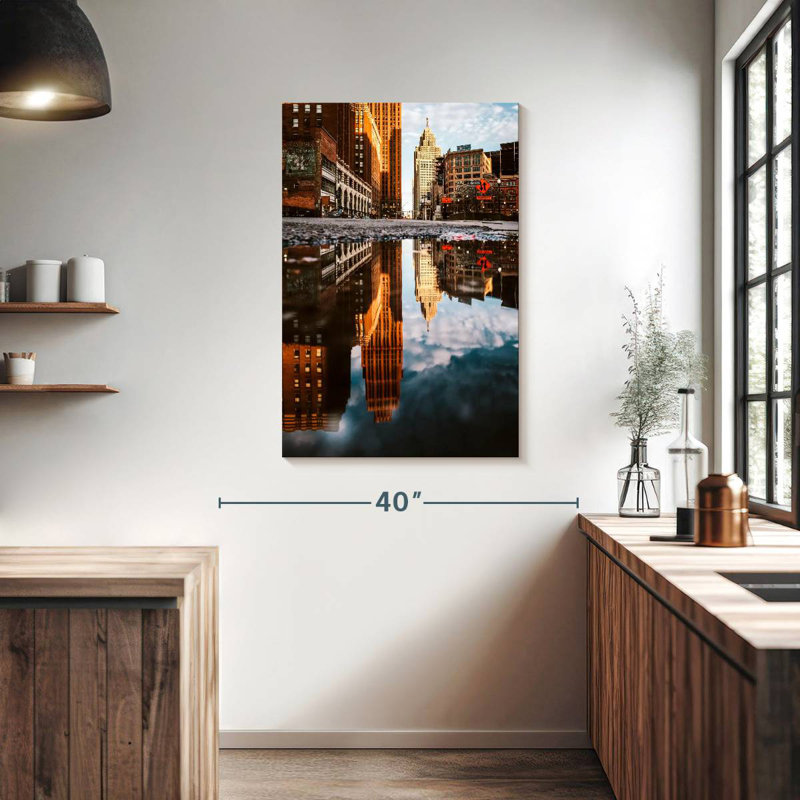 Aime majestueux, horizon de Détroit, H 39 po x l 26 po