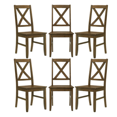 Oaklyn Rustic Solid Wood Dining Chair Set