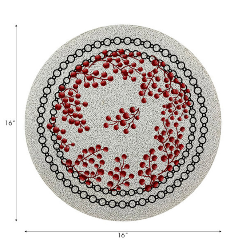 Glass Beads Round Beaded Placemats