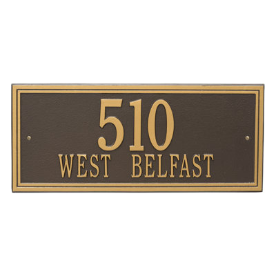 Double Line 2-Line Wall Address Plaque