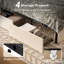 Lit plateforme tapissier Coba avec tiroirs de rangement et station de charge-1289601793-1289601804