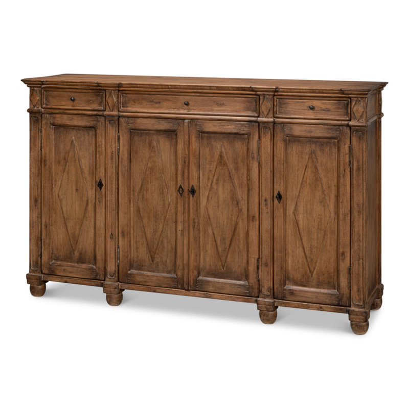 Diamond 65'' Solid Wood Sideboard, Brown