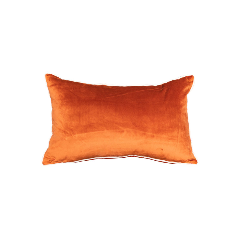 Rana Velvet Reversible Throw Pillow, Orange