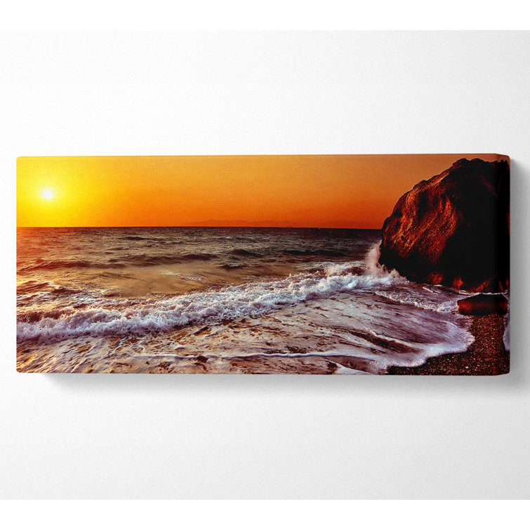 Swell of the Ocean Sun - Wrapped Canvas Panoramic Art Prints