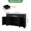 Buffet moderne 55 po - 3 tiroirs, 4 portes, console de rangement réglable-2066158831
