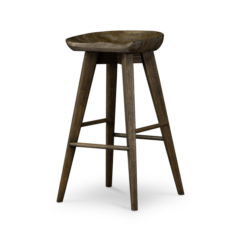 Union Swivel Solid Wood Stool, Bar Stool (24.75” Seat Height)