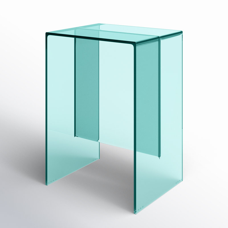 Max Beam End Table, Aquamarine Green