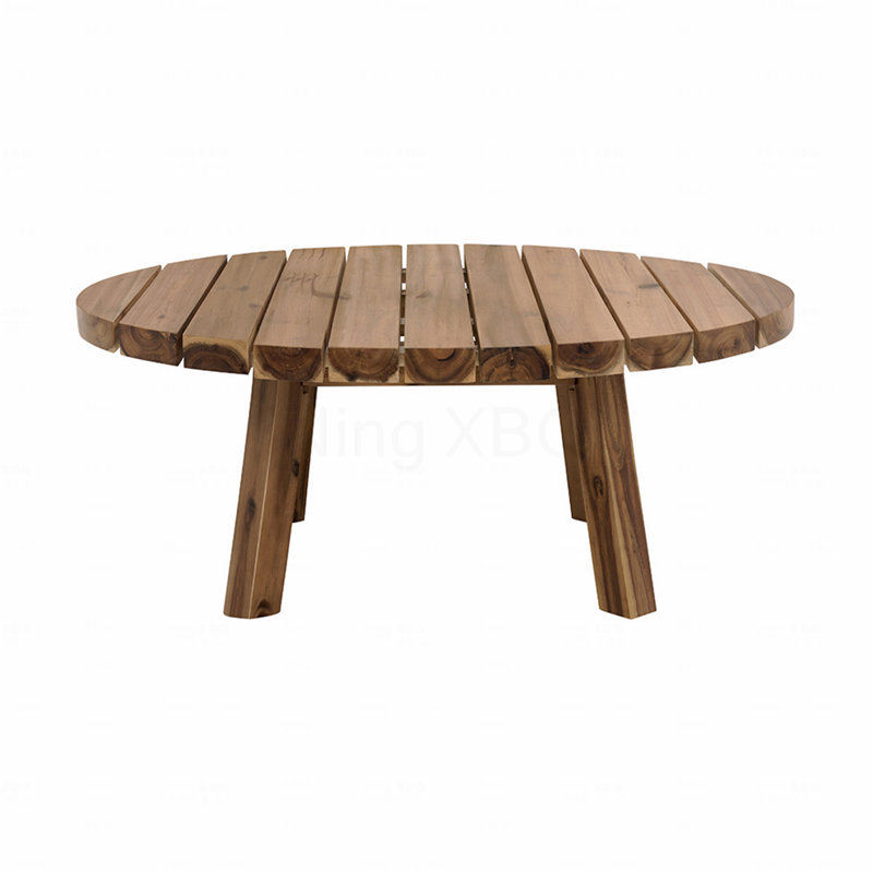 Table basse en bois massif d'acacia D35,6 x 14,6 po