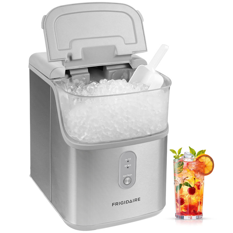 FRIGIDAIRE Nugget Ice Maker with 33 lbs. Capacity, Countertop Nugget Ice Machine with Transparent Window