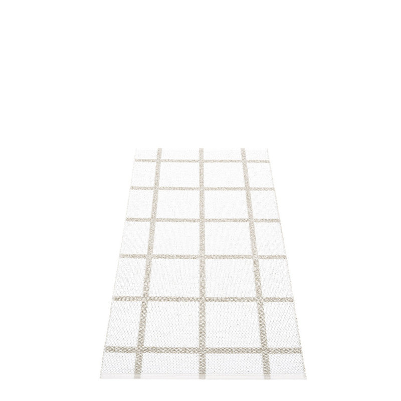 Ada Geometric Area Rug in White/Gray, Runner 2'3"' x 5'