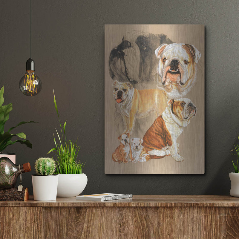 «English Bulldog» par Barbara Keith, H 16 po x l 12 po