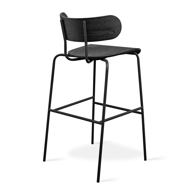Bantam Bar Stool, Black Ash
