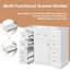 Meuble-lavabo de salle de bain sans lavabo, base d'armoire seulement, une armoire et six tiroirs-106636148