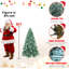 Arbre de Noël bleu / vert teinté en PE / PVC - embouts, branches articulées, aspect naturel, support en métal stable, décoration des Fêtes facile à assembler-1091738273