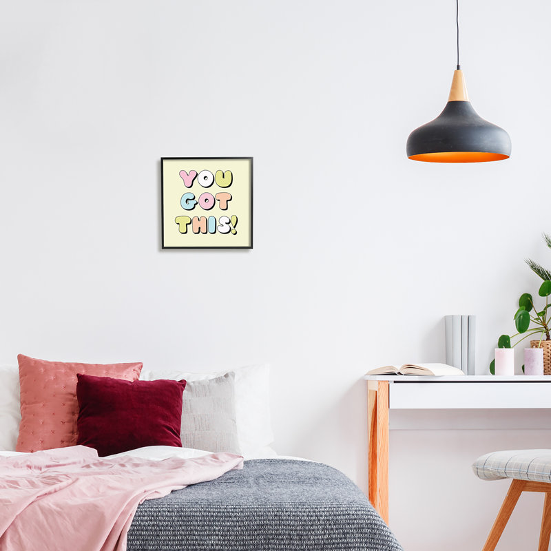 «Yellow You Got This Expression on Wood» par Lula Bijoux & Co., impression jaune, Giclée encadrée noir minuit