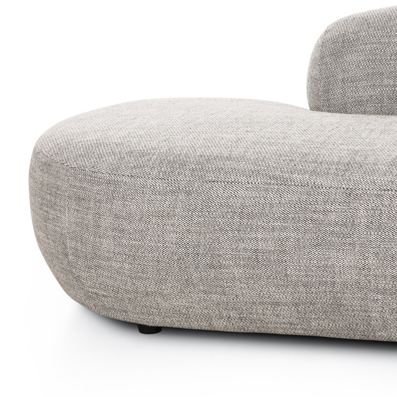 Belen Double Chaise-159”-Thames Coal, Thames Polyester Blend