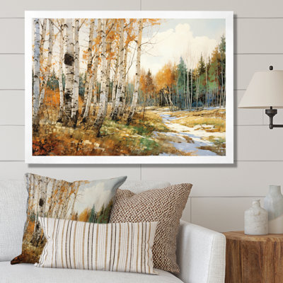 Bouleau saisonnier en bois de bouleau I sur toile