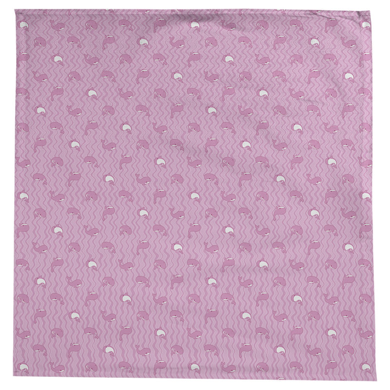 Nappe carrée en coton à motif géométrique 100% avicia, Rose