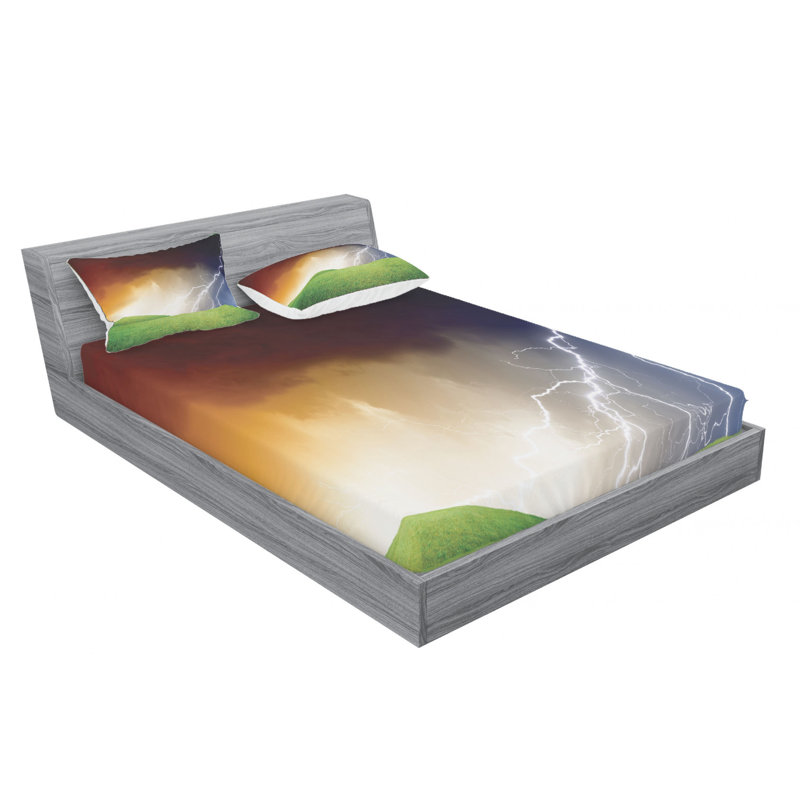 Microfiber Sheet Set, Queen Sheet Set with Fitted Sheet
