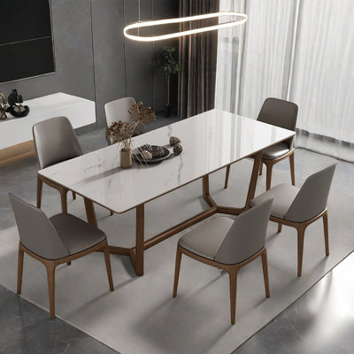 Nordic simple home rectangular dining table sets
