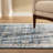 EVERWASH Haven Distressed Border Machine Washable Area Rug with AirFlo Technology, Blue, 5'x7'-126586812-126586816