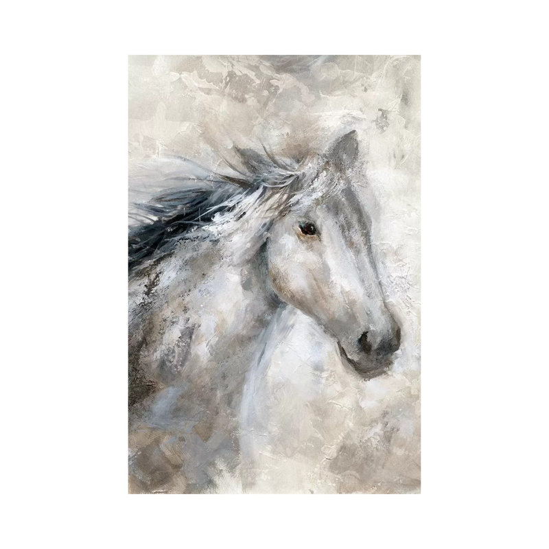Neutral Horse by Nan - Wrapped Canvas Print, 101.6 cm H x 66.04 cm W x 1.91 cm D