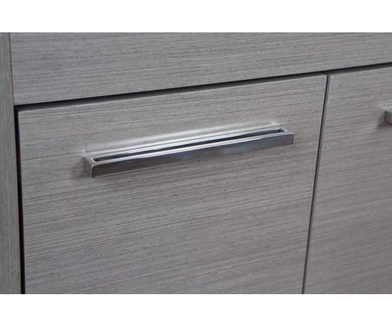 Ensemble de meuble-lavabo simple 55 po, Gris / Blanc