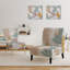 Fauteuil de chambre moderne rembourré en velours Brechta Vibrant Curve Design II-88109646
