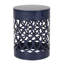 Grande table d'appoint en métal pour l'extérieur. Design moderne, bleu marine. Fer coupé, thermolaqué. Pas d'assemblage. 14,14 po x 14,14 po x 18,24 po, style d'extrémité 4,72 lb, thermolaqué. 14,14 po x 18 po-862646104