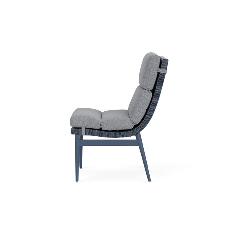 Cascade Outdoor Dining Side Chair, Rumba Stonewashed, Denim Blue
