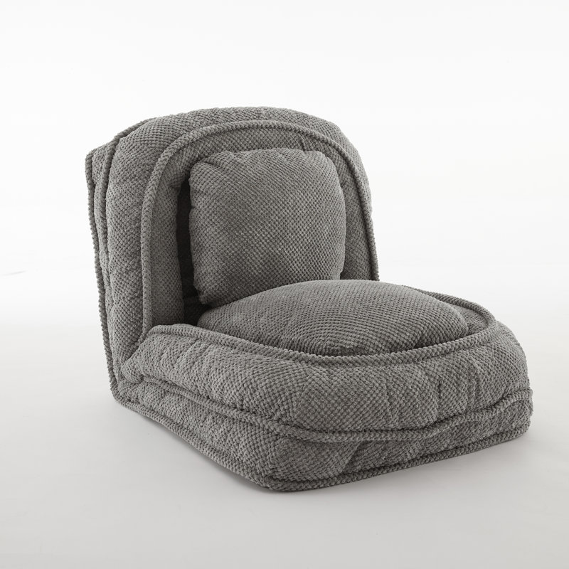 Fauteuil à billes et méridienne en polyester, Gris
