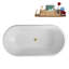 Baignoire autoportante 59 po avec drain interne 59 po Streamline-112235502