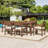 7-Piece Waterproof Outdoor Dining Set with Patio Table and 6 Upholstered Chairs-1789680768