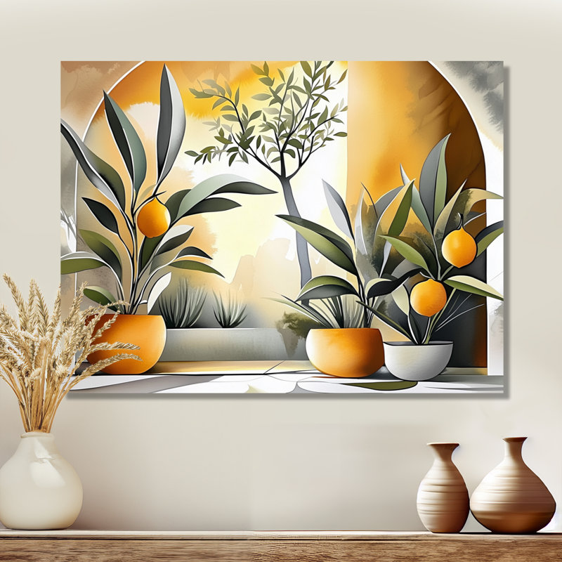 Southaven I - Kitchen Botanical Framed Canvas Wall Art, H 12 po x l 20 po, Toile tendue