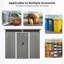 8Ft X 6Ft Outdoor Metal Storage With Lockable Sliding Doors And Transparent Plate For Garden-121324721