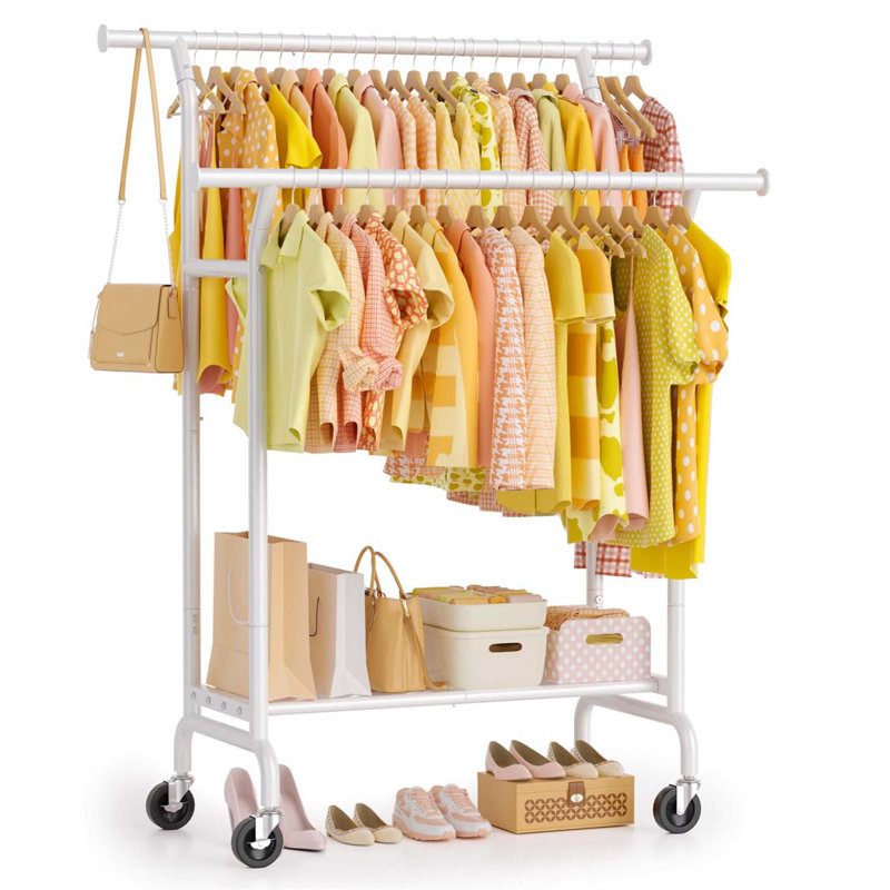 Bonville 110cm Rolling Clothing Rack, White