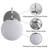 Lio 1 - Light Dimmable Iron ETL wall sconces with Round Shape Cloud Glass Shade-416420605