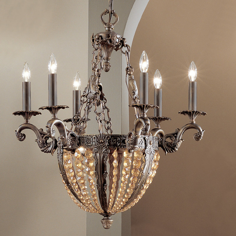 Lustre classique / traditionnel à 9 lumières de style bougie Merlot