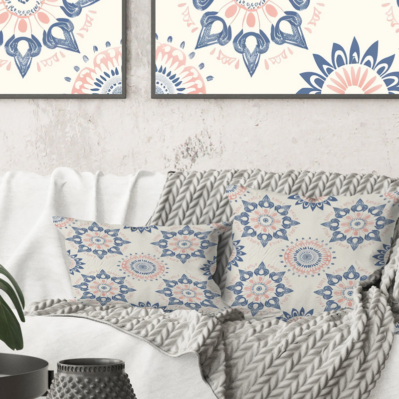 Coussin Boho, Forme rectangulaire, H 12 po x l 20 po