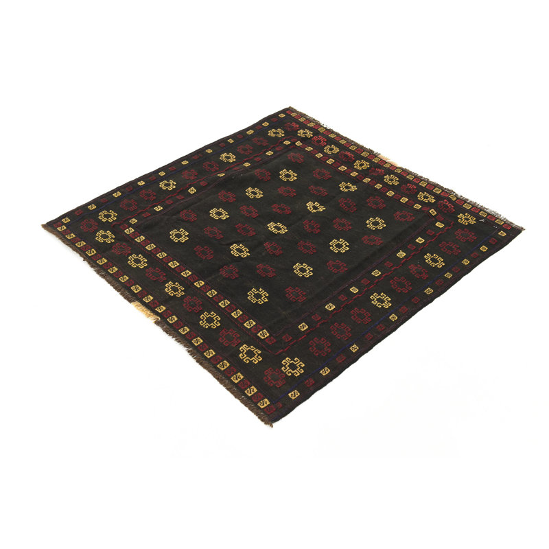 Tapis de zone one-of-kind à la main-noué la new age green/jaune/rouge 3 pi 10 po x 4 pi Earley