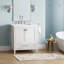 Meuble-lavabo de salle de bain 30 po, armoire en bois massif blanc avec comptoir en marbre. Flair, système de fermeture en douceur. Comptoir de meuble-lavabo 24v03-30Wh entièrement assemblé, conception chic, charnières.