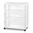 Sterilite Wide 3 Drawer Storage Cart, Plastic Rolling Organizer, White, 2 Pack-131233483-131231118
