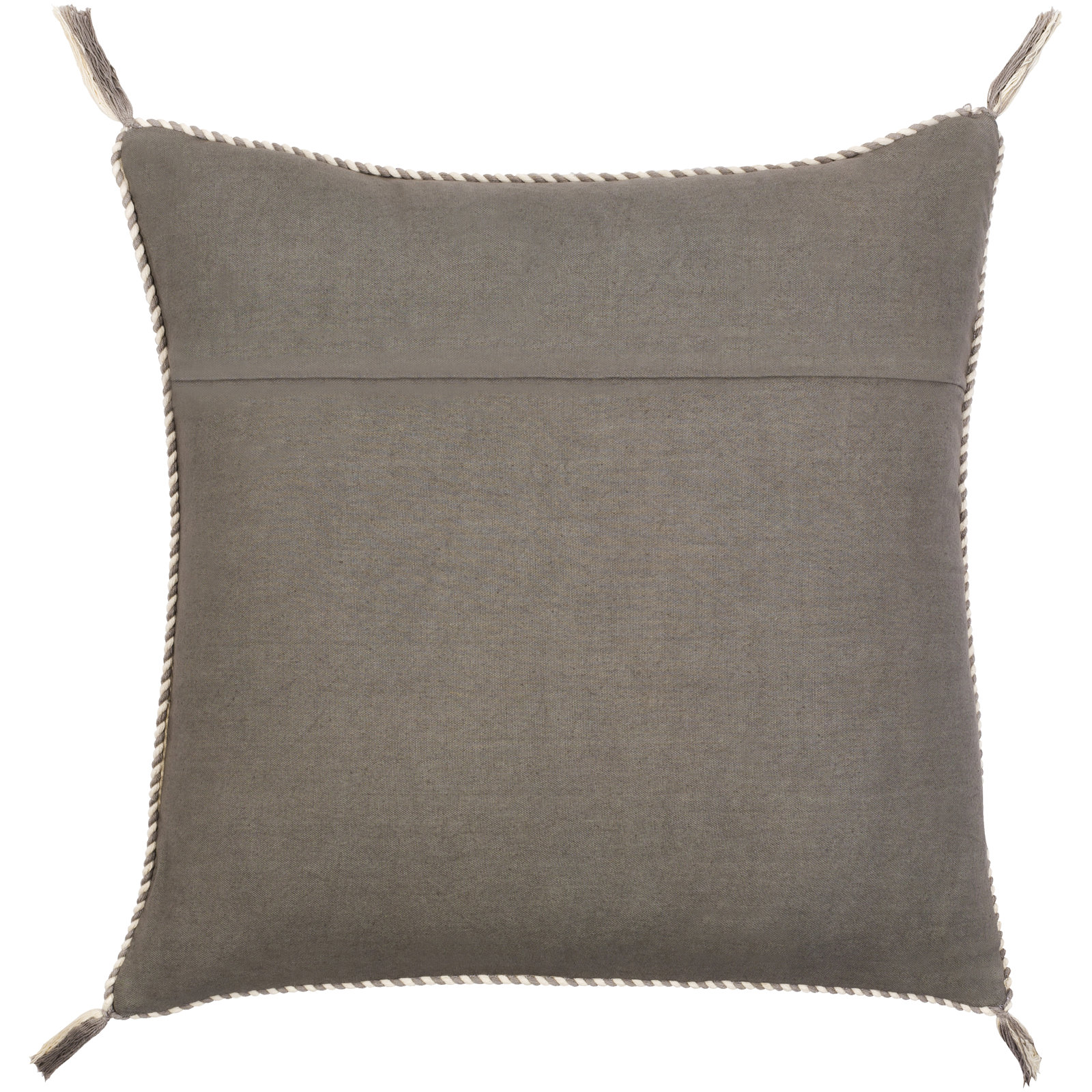 Tenor Tassels Throw Pillow, 22"H x 22"W, Polyester/Polyfill, Cream/Black