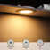 4'' Selectable Color Temperature Dimmable LED Canless Recessed Lighting Kit