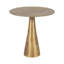 Table d'appoint ronde chic, invitant à la finition or antique, parfaite pour le salon, 18 po - Rehaussant l'élégance de la décoration intérieure-1366976865