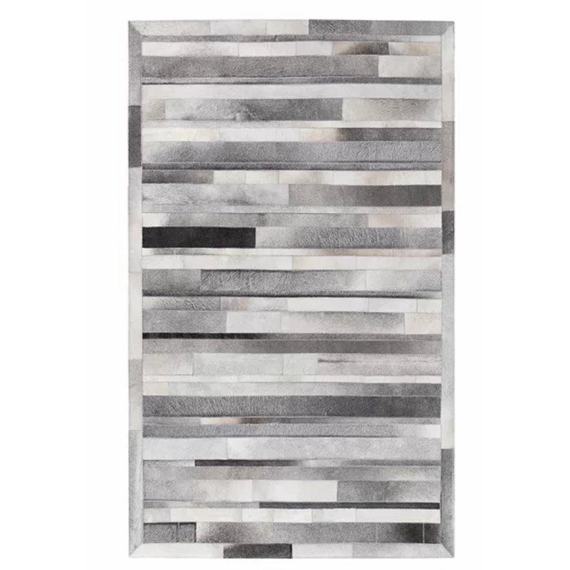Jon Striped Hand Woven Area Rug, Rectangle: 140 x 200cm