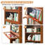 Bibliothèque en bambou avec porte rabattable en acrylique, organisateur de bibliothèque de rangement pour la maison, le salon, la chambre à coucher-79080775