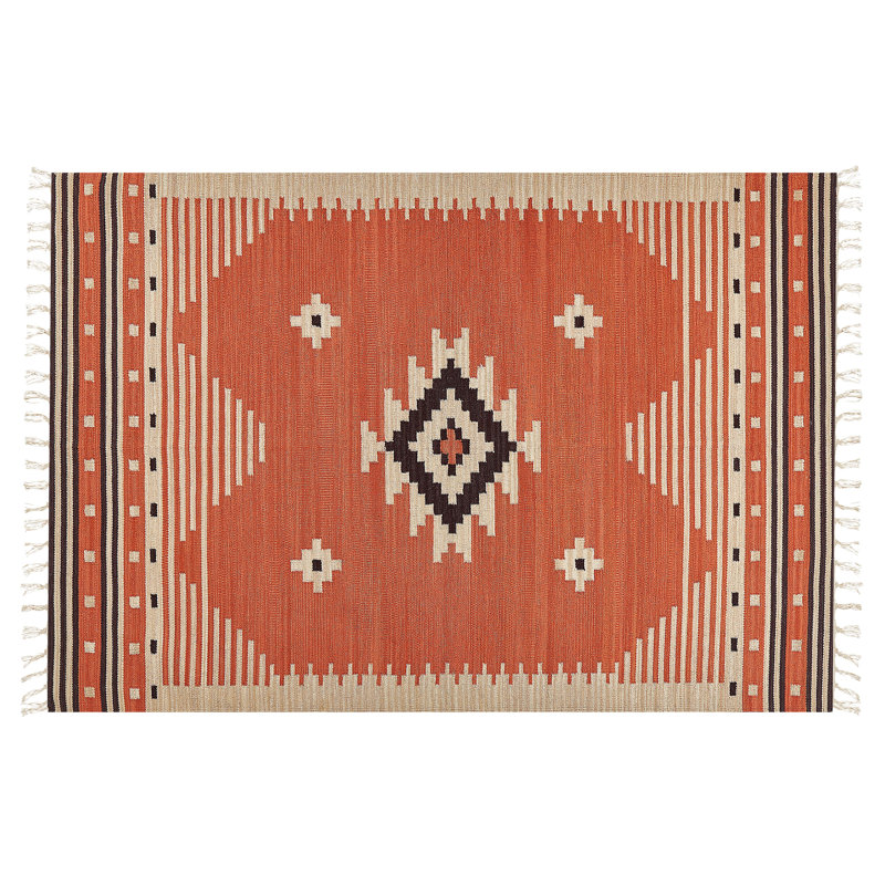 Devyn Southwestern Cotton Hand Woven Area Rug, Rectangle 140 x 200cm